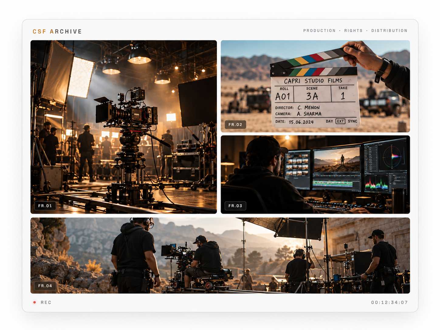 Capri Studio Films cinematic archive montage